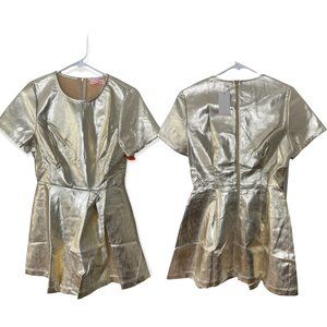 Re:named Metallic Gold Mini Dress Size 2